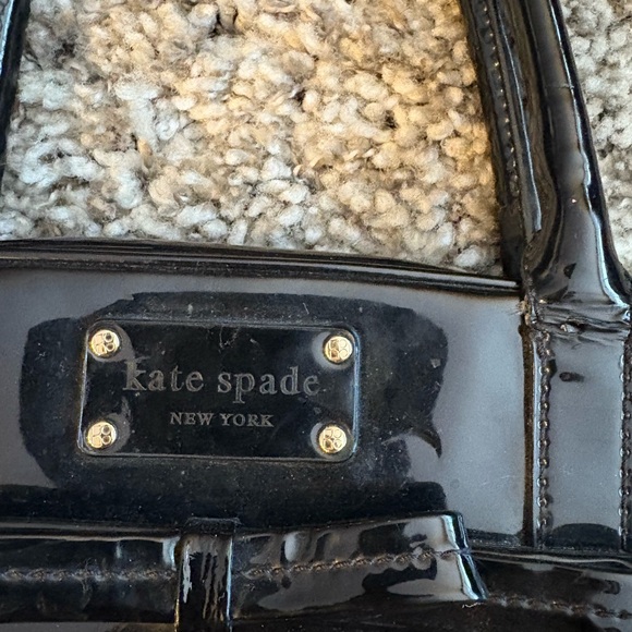 Vintage Kate Spade Black Patent Leather Handbag - Picture 2 of 7